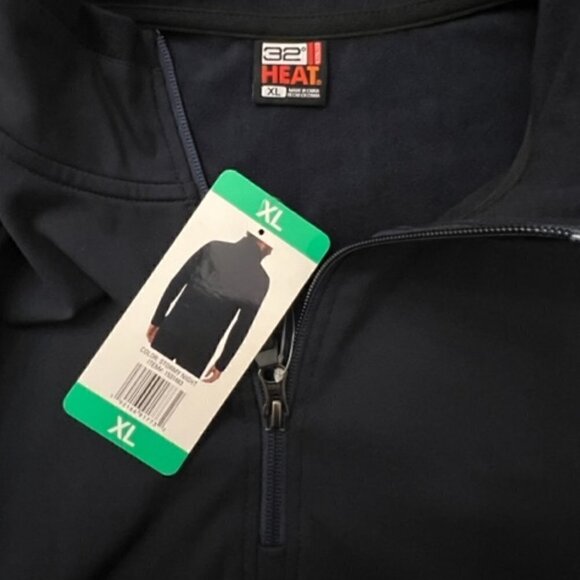 32 Degrees Heat Tech 1/4 Zip Pullover Blue Long Sleeve Shirt - Picture 4 of 4